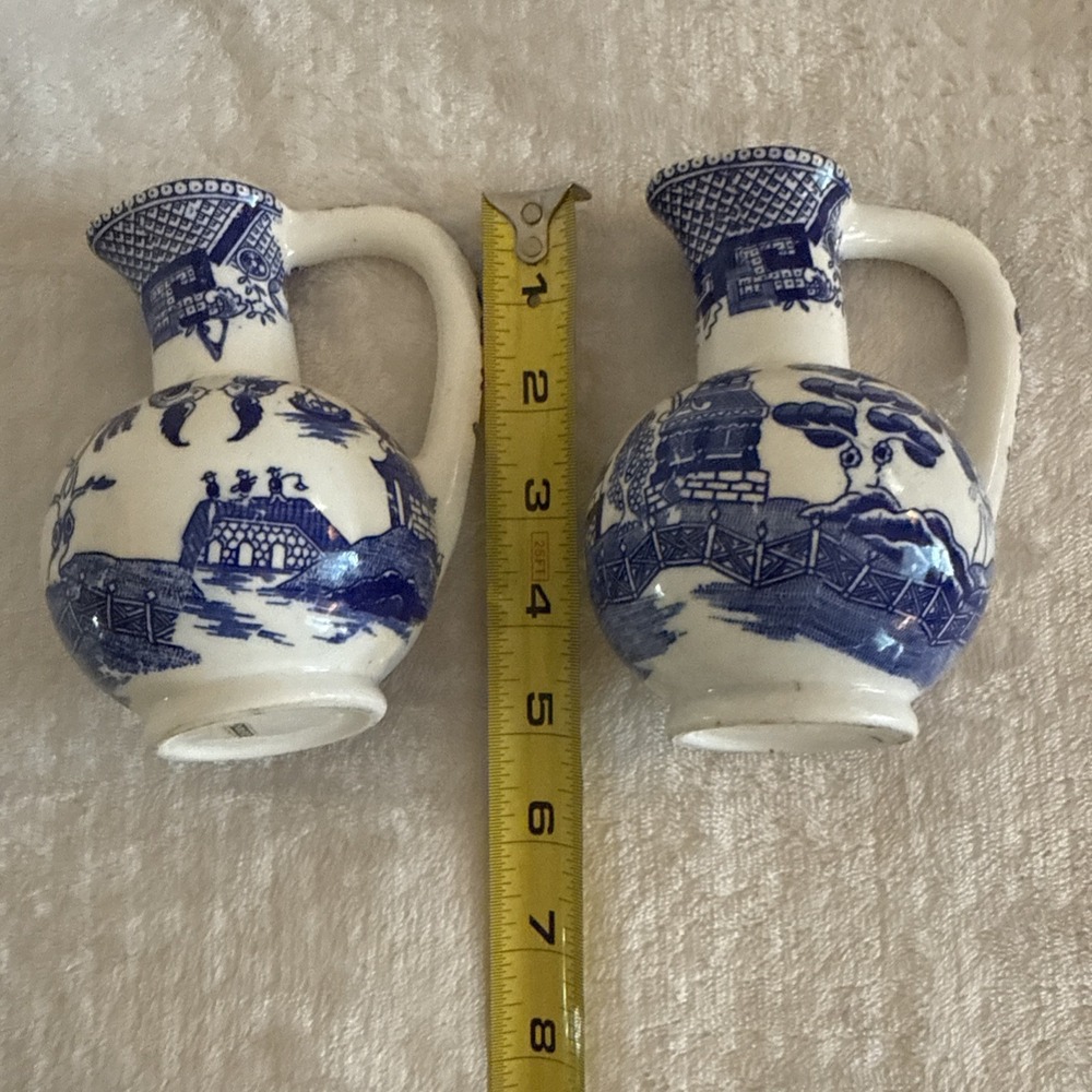 Antique Blue Willow Pattern  Set - Made in Japan - 5in. Tall Pitcher - Picture 10 of 11